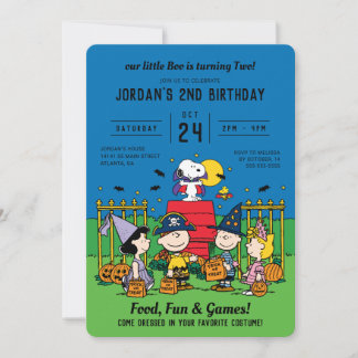 Charlie Brown und Gang Halloween 2. Geburtstag Einladung