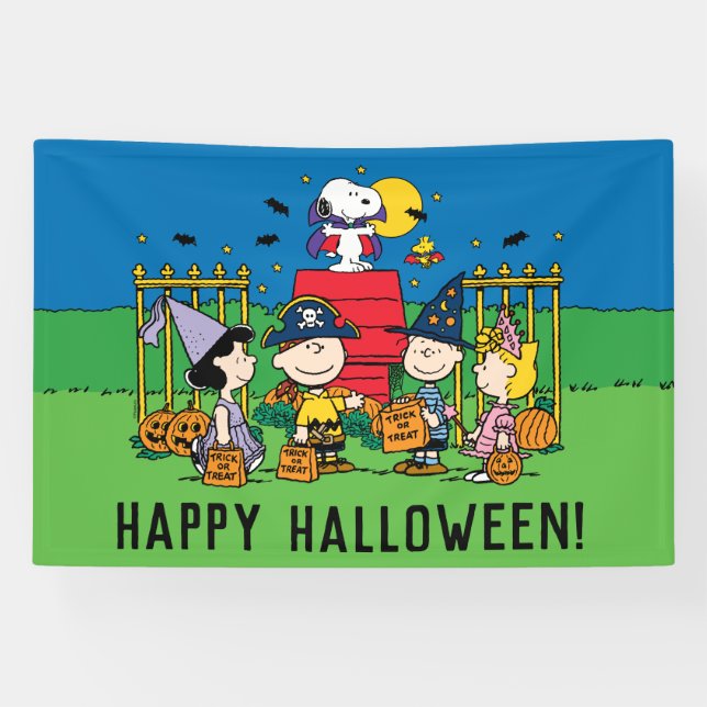 Charlie Brown und Gang Halloween Banner (Horizontal)