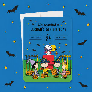 Charlie Brown und Gang Halloween Geburtstag Einladung