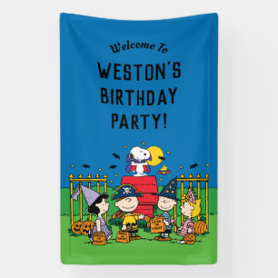Charlie Brown und Gang Halloween Geburtstagsparty Banner