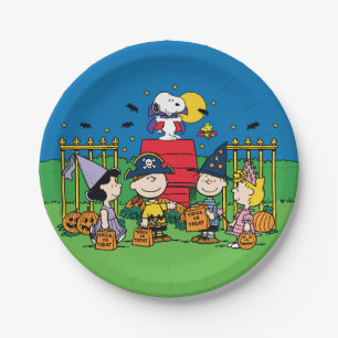 Charlie Brown und Gang Halloween-Party Pappteller