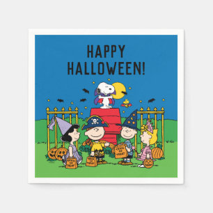 Charlie Brown und Gang Halloween-Party Serviette