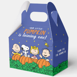 Charlie Brown und Gang Kürbis 1. Geburtstag Geschenkschachtel