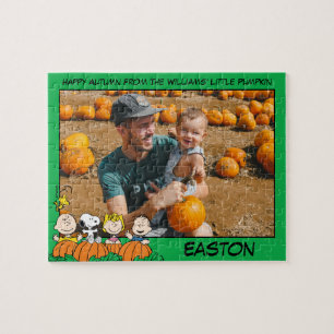 Charlie Brown und Gang Pumpkin Custom Foto Puzzle