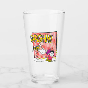 Charlie Brown und Lucy Football Comic Graphic Glas