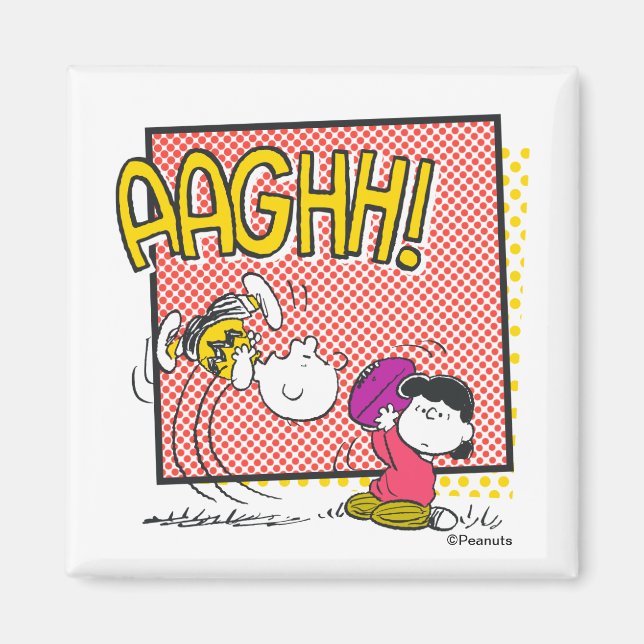 Charlie Brown und Lucy Football Comic Graphic Magnet (Vorne)