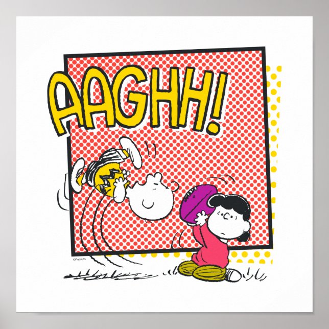 Charlie Brown und Lucy Football Comic Graphic Poster (Vorne)