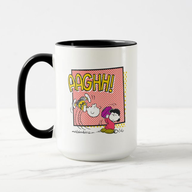 Charlie Brown und Lucy Football Comic Graphic Tasse (Links)