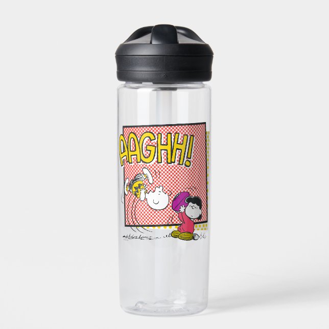 Charlie Brown und Lucy Football Comic Graphic Trinkflasche (Vorderseite)