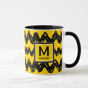 Charlie Brown Zig Zag   Geben Sie Ihren Initial- u Tasse