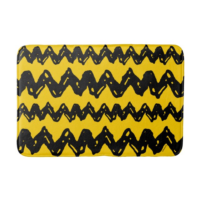 Charlie Brown Zig Zag Muster Badematte (Vorderseite)