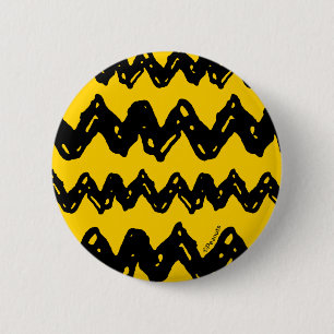 Charlie Brown Zig Zag Muster Button