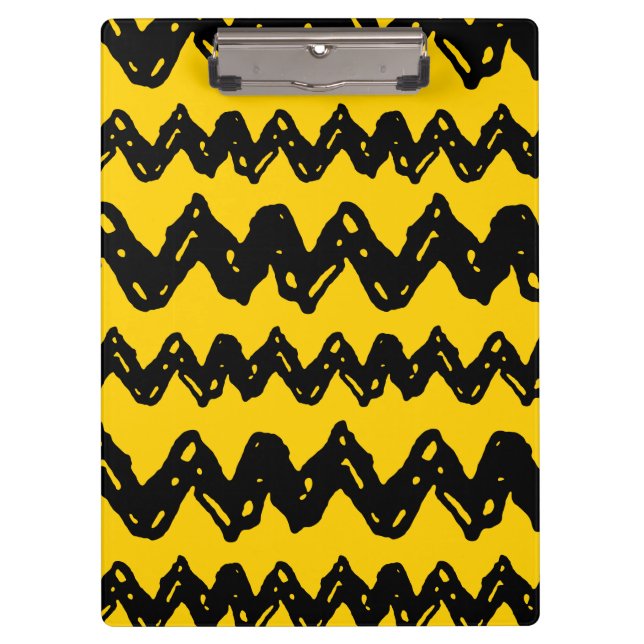 Charlie Brown Zig Zag Muster Klemmbrett (Vorderseite)