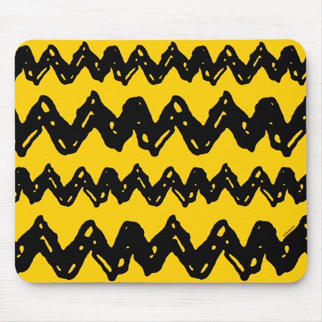 Charlie Brown Zig Zag Muster Mousepad (Vorne)