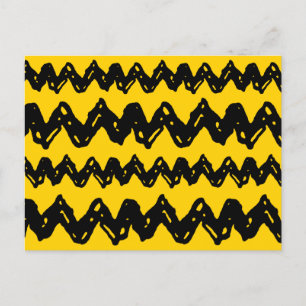 Charlie Brown Zig Zag Muster Postkarte