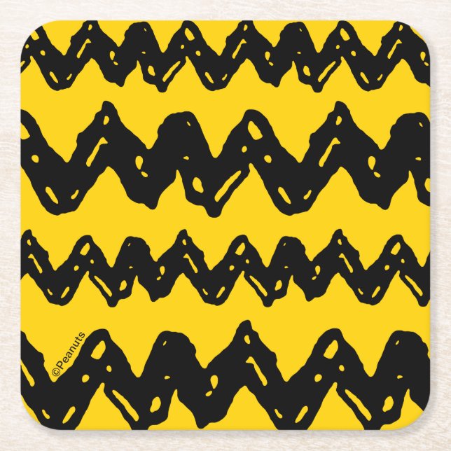 Charlie Brown Zig Zag Muster Rechteckiger Pappuntersetzer (Vorderseite)