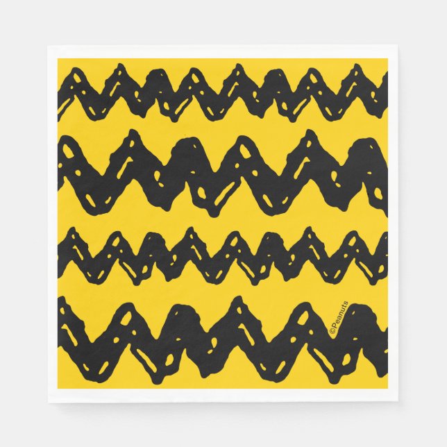Charlie Brown Zig Zag Muster Serviette (Vorderseite)