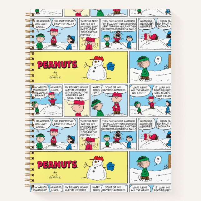 Charlie Browns Baseball-Erinnerungen Notizbuch (Vorderseite)