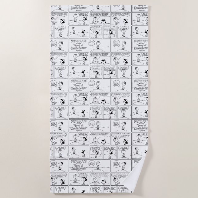 Charlie Browns Erinnerungen am Pitcher-Berg Strandtuch (Vorderseite)