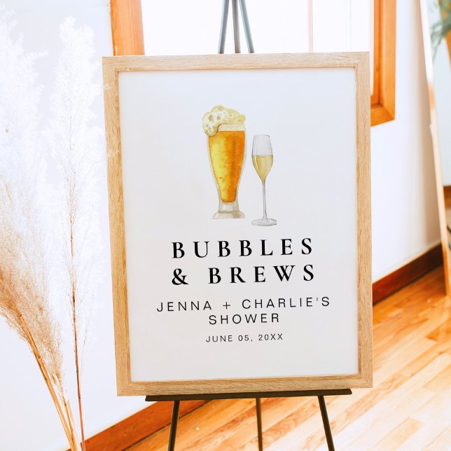 CHARLIE Bubbles & Brews Paare Dusche Willkommen Poster (Von Creator hochgeladen)