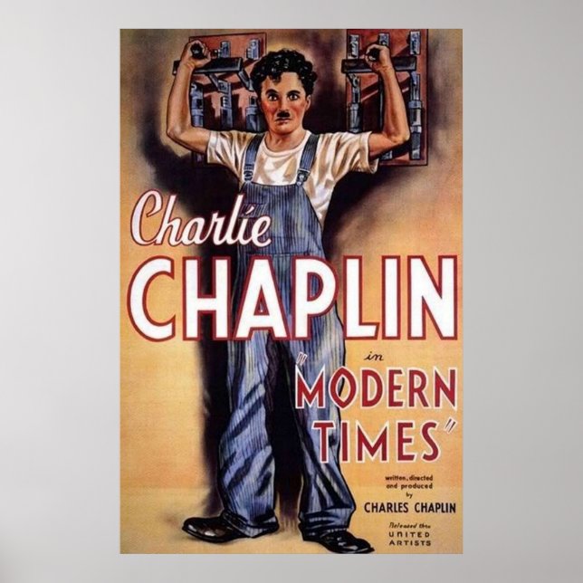 Charlie Chaplin Modern Times Movie Poster (Vorne)