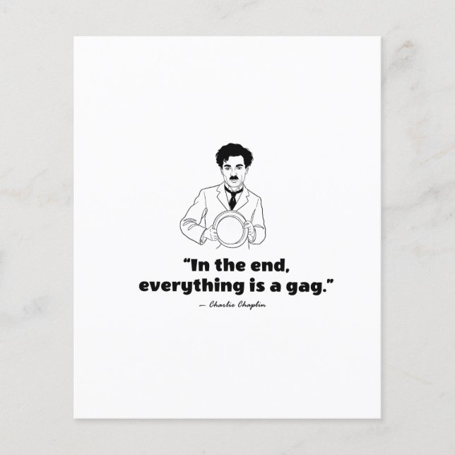 Charlie Chaplin Quote  Flyer (Vorne)
