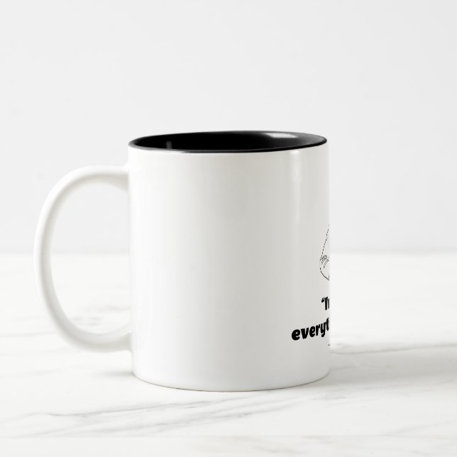Charlie Chaplin Quote Zweifarbige Tasse (Links)
