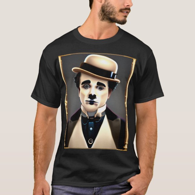 Charlie Chaplin Sad Dog T-Shirt (Vorderseite)