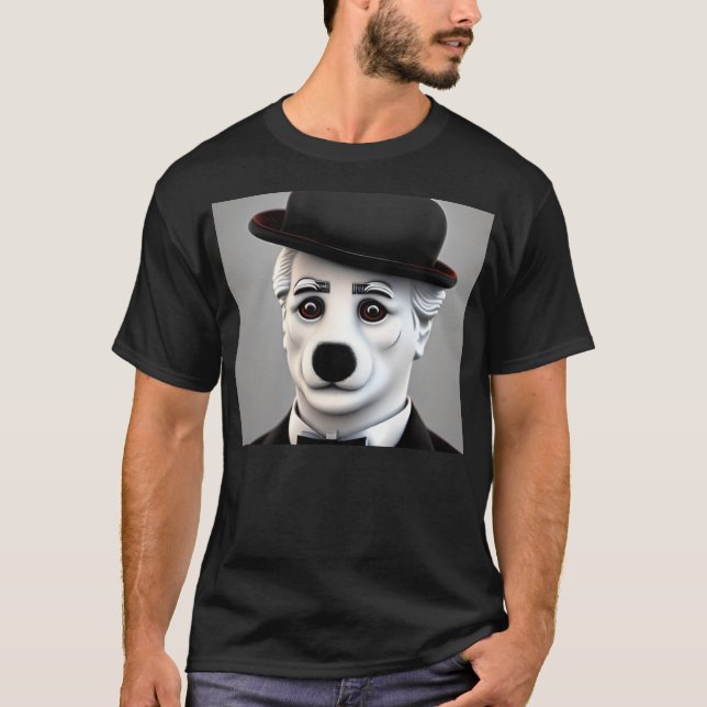 Charlie Chaplin-Welpe T-Shirt (Vorderseite)
