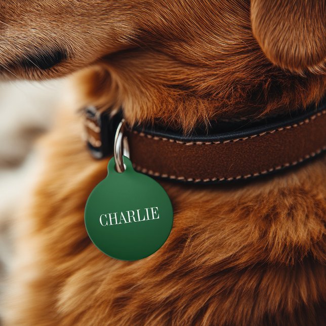 Charlie Classic Name Monogram | Green Haustiermarke (Von Creator hochgeladen)