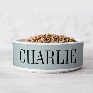 Charlie Classic Name Monogram   Light Blue Bowl Napf