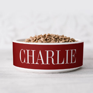 Charlie Classic Name Monogram Rot Napf