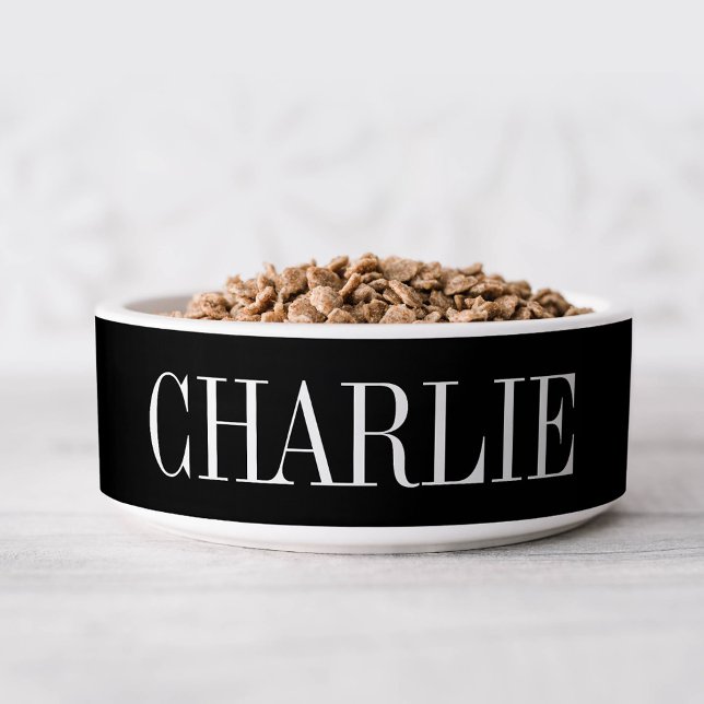 Charlie Classic Name Monogram | Schwarz Napf (Von Creator hochgeladen)