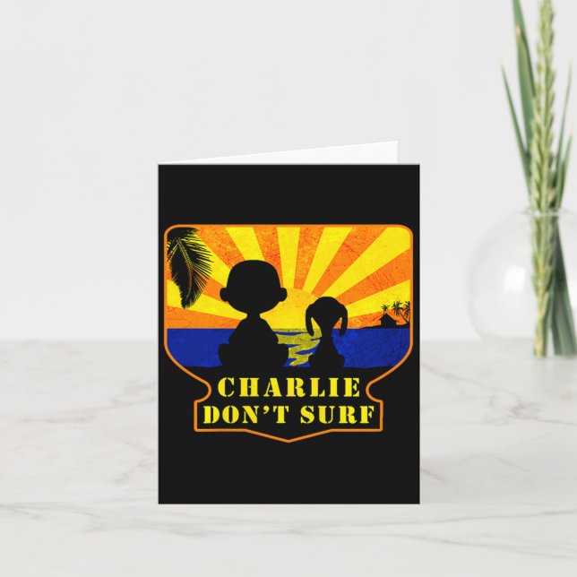 Charlie Don't Surf _ Lustiger Film Premium  Karte (Vorderseite)