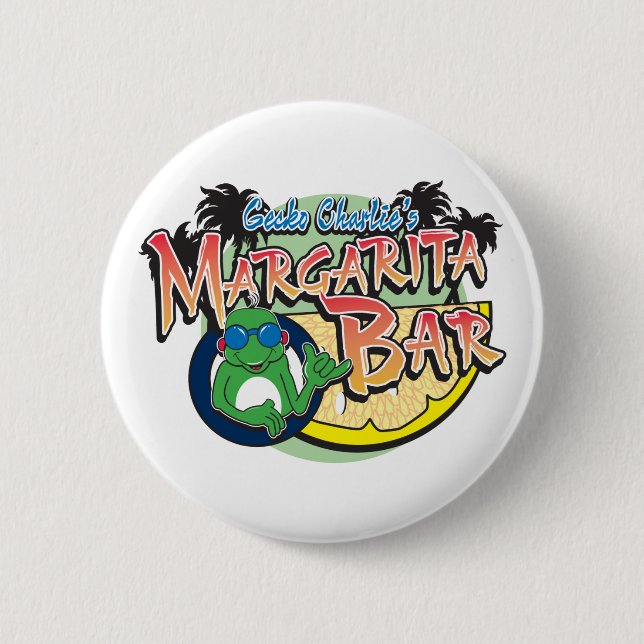 Charlie Geckos Margarita Bar Button (Vorderseite)
