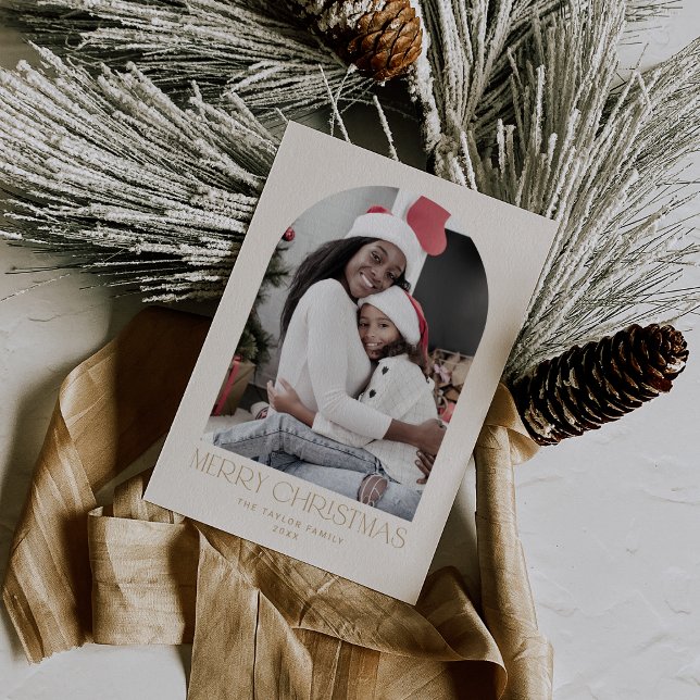 CHARLIE Gold Arch Xmas Foto Spaß frohe Weihnachten (CHARLIE Gold Arch Xmas Photo Fun Merry Christmas Holiday Card)