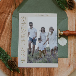 CHARLIE Gold Family Foto Boho Frohe Weihnachten