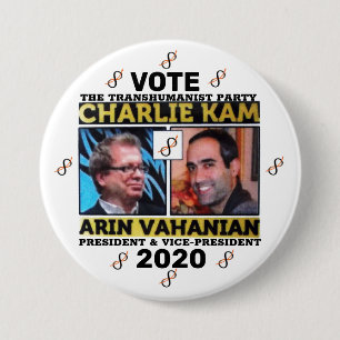 Charlie Kam / Arin Vahanian für Präsident 2020 Button