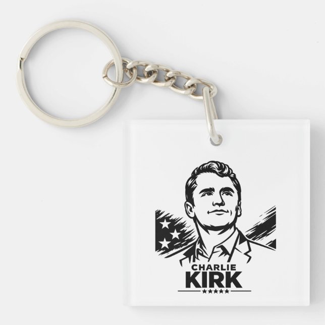 Charlie Kirk Schlüsselanhänger (Vorderseite)