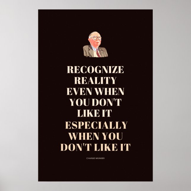 Charlie Munger Zitat 8 Poster (Vorne)