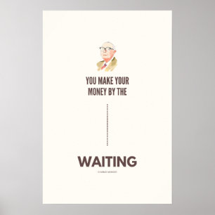 Charlie Munger Zitat Geduld bei Investitionen Poster