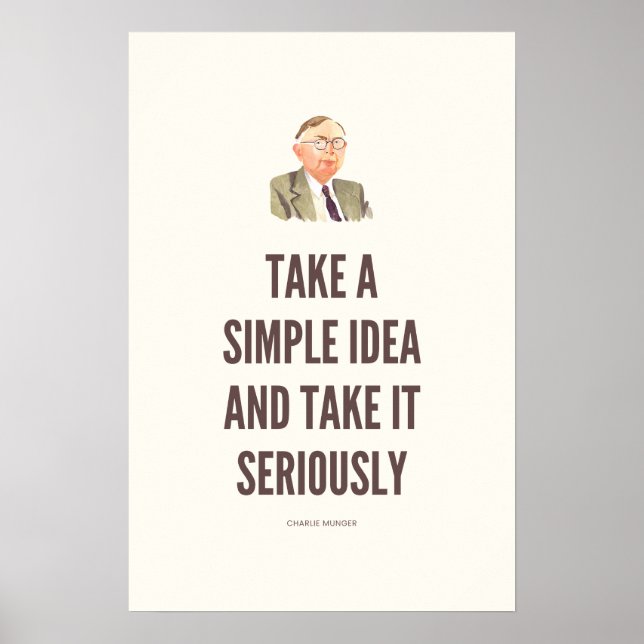 Charlie Munger Zitat Poster (Vorne)