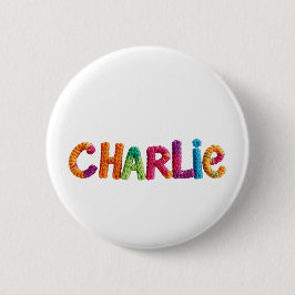 CHARLIE Name in lebendigem Häkelmuster Button