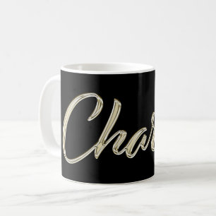 Charlie Name whitegold Tasse Teetasse Kaffeetasse