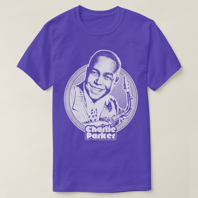 Charlie Parker Retro Jazz Music Fan Design T-Shirt (Design vorne)