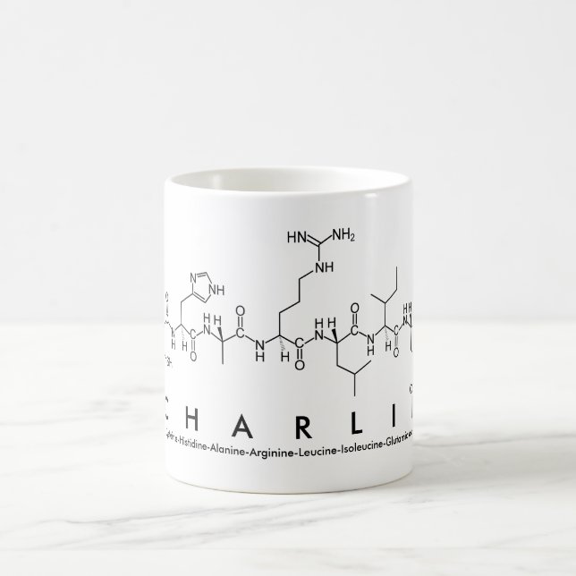 Charlie-Peptidnamen-Tasse Tasse (Mittel)