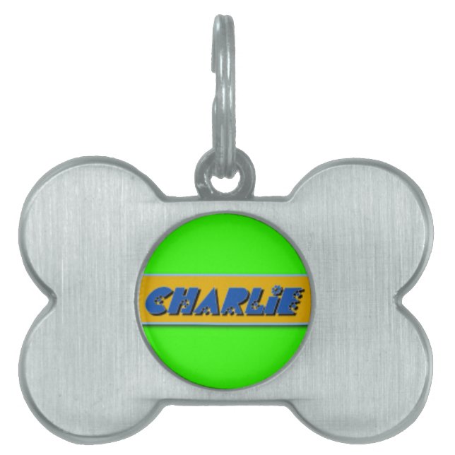 Charlie Pet Tag Tiermarke (Vorderseite)