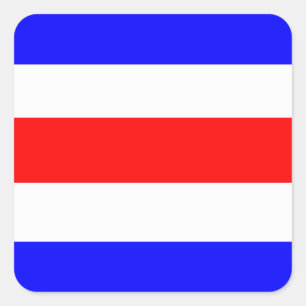 Charlie Red White Blue Quadratischer Aufkleber