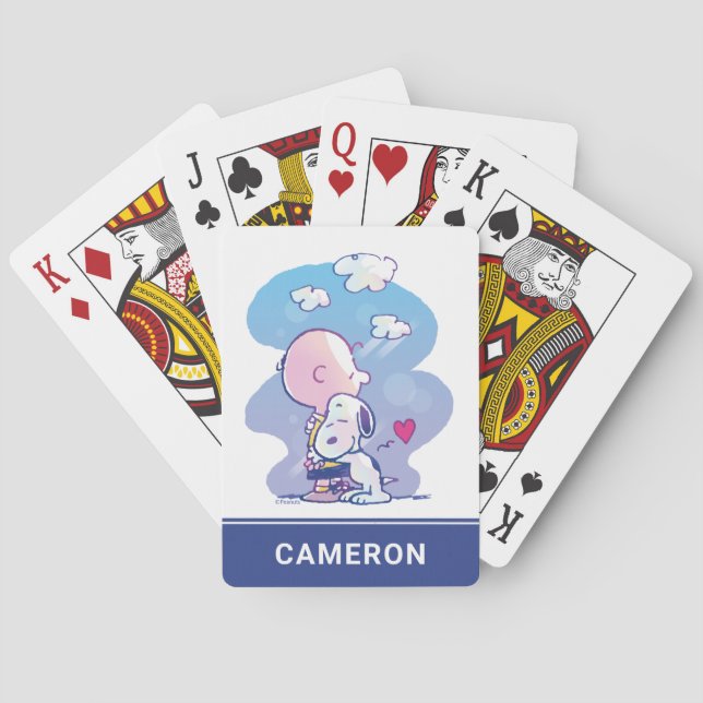 Charlie & Snoopy Hug Spielkarten (Rückseite)