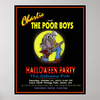 Charlie u. das arme Jungen-Halloween-Party-Plakat Poster